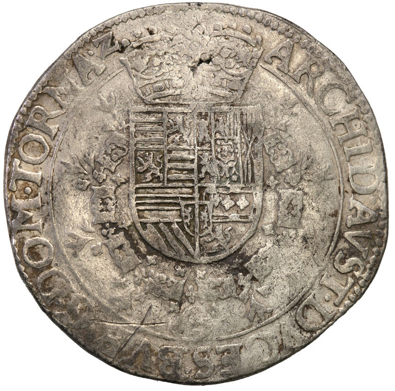 Niderlandy. Albert & Isabela (1598-1621). Patagon b.d., Tournai-Doornik